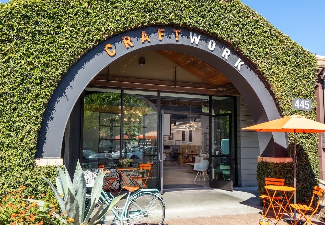 The ivy-covered CraftWork Healdsburg storefront in downtown Healdsburg